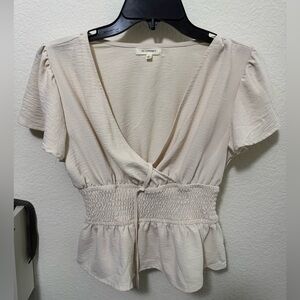 Cream Women's Top